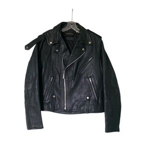 🌵VTG Harley-Davidson Black Leather American Cowhide Motorcycle Jacket 44 Regular